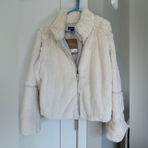 Women's Patagonia Faux Fur Lunar Frost Jacket size large